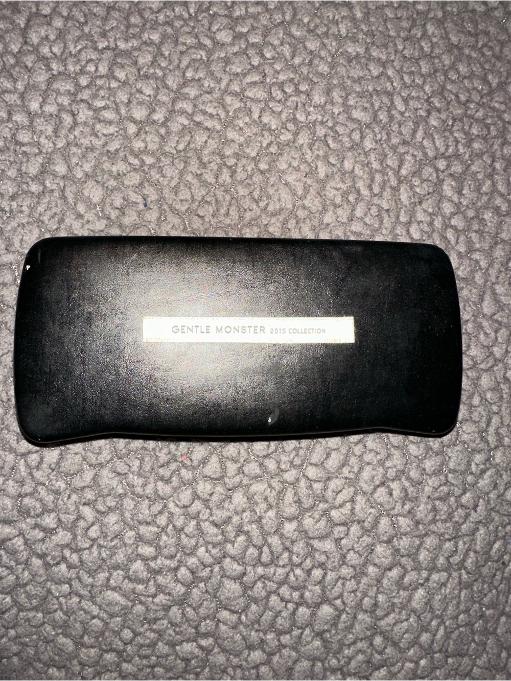 GENTLE MONSTER Black Sunglasses Case with Gold Logo Plaque